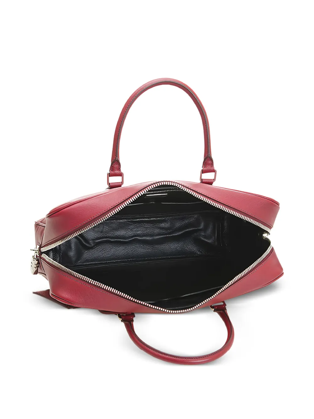 Prada Aktentas van leer met handgrepen Rood