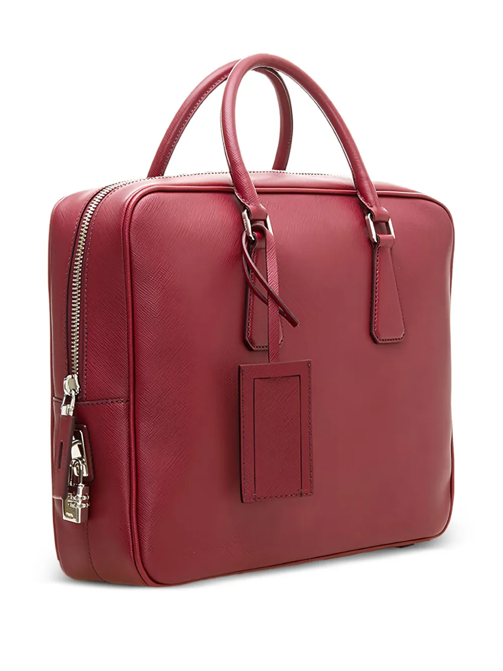 Prada Aktentas van leer met handgrepen - Rood