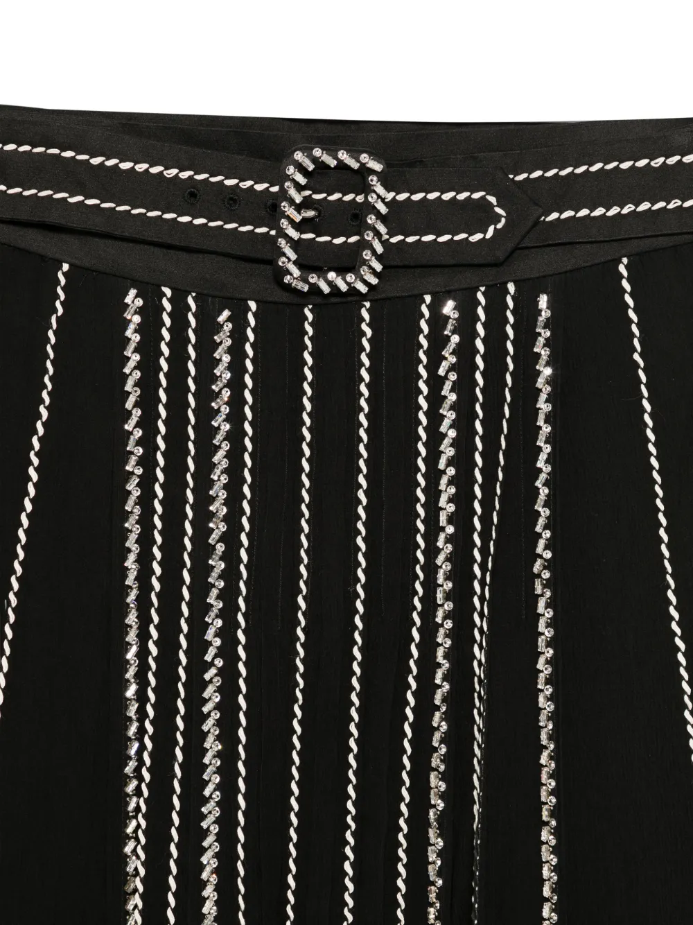 Prada Crystal-embellished Skirt In Black