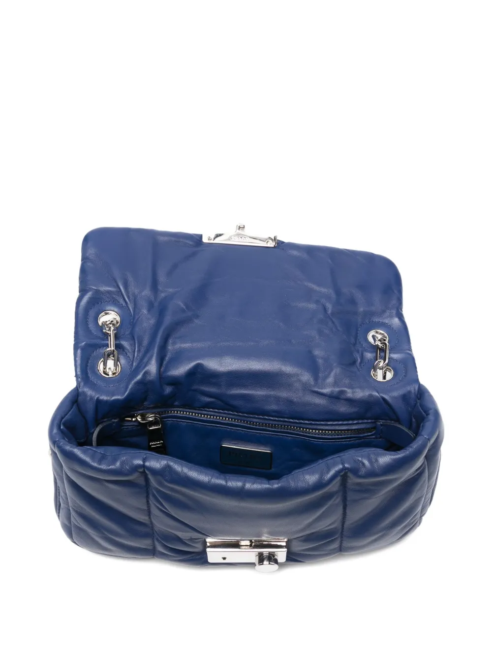 Prada Schoudertas met kettingband Blauw