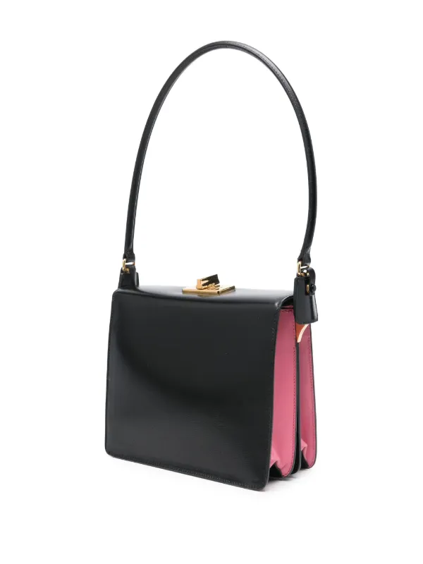 Prada ターンロック ショルダーバッグ S | ブラック | FARFETCH JP
