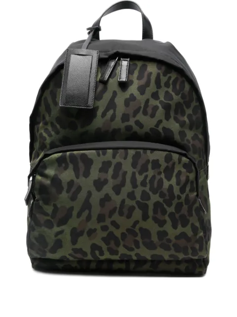 Prada sac à dos à imprimé léopard