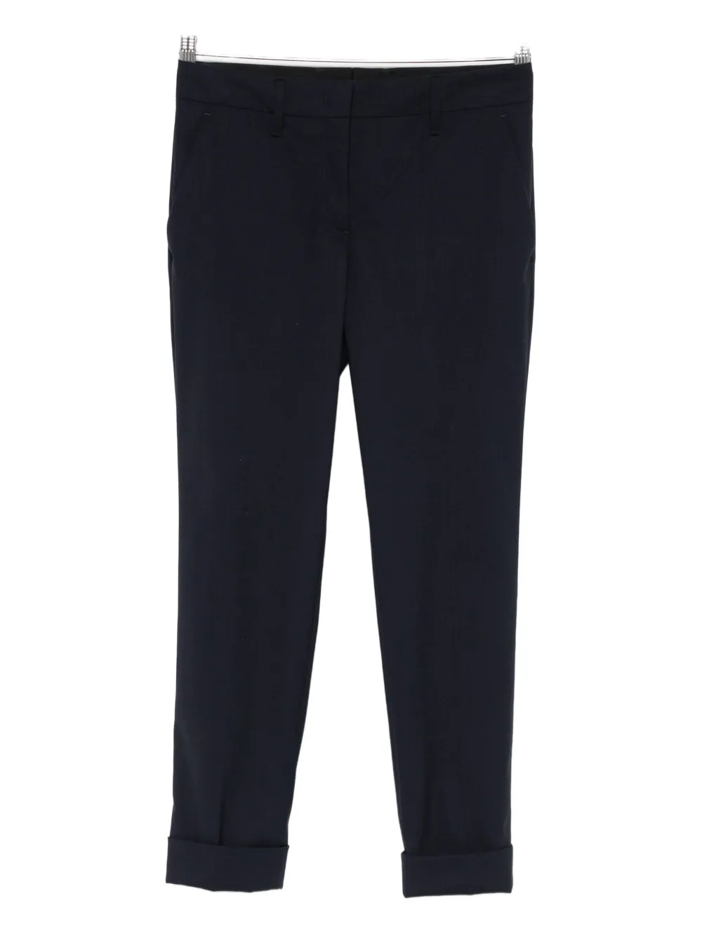 Prada Concealed-fastening Trousers In Blue