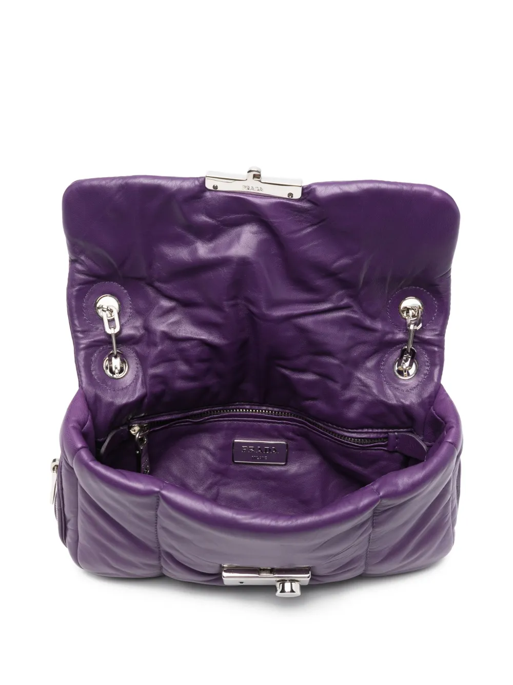 Prada Schoudertas met kettingband Paars