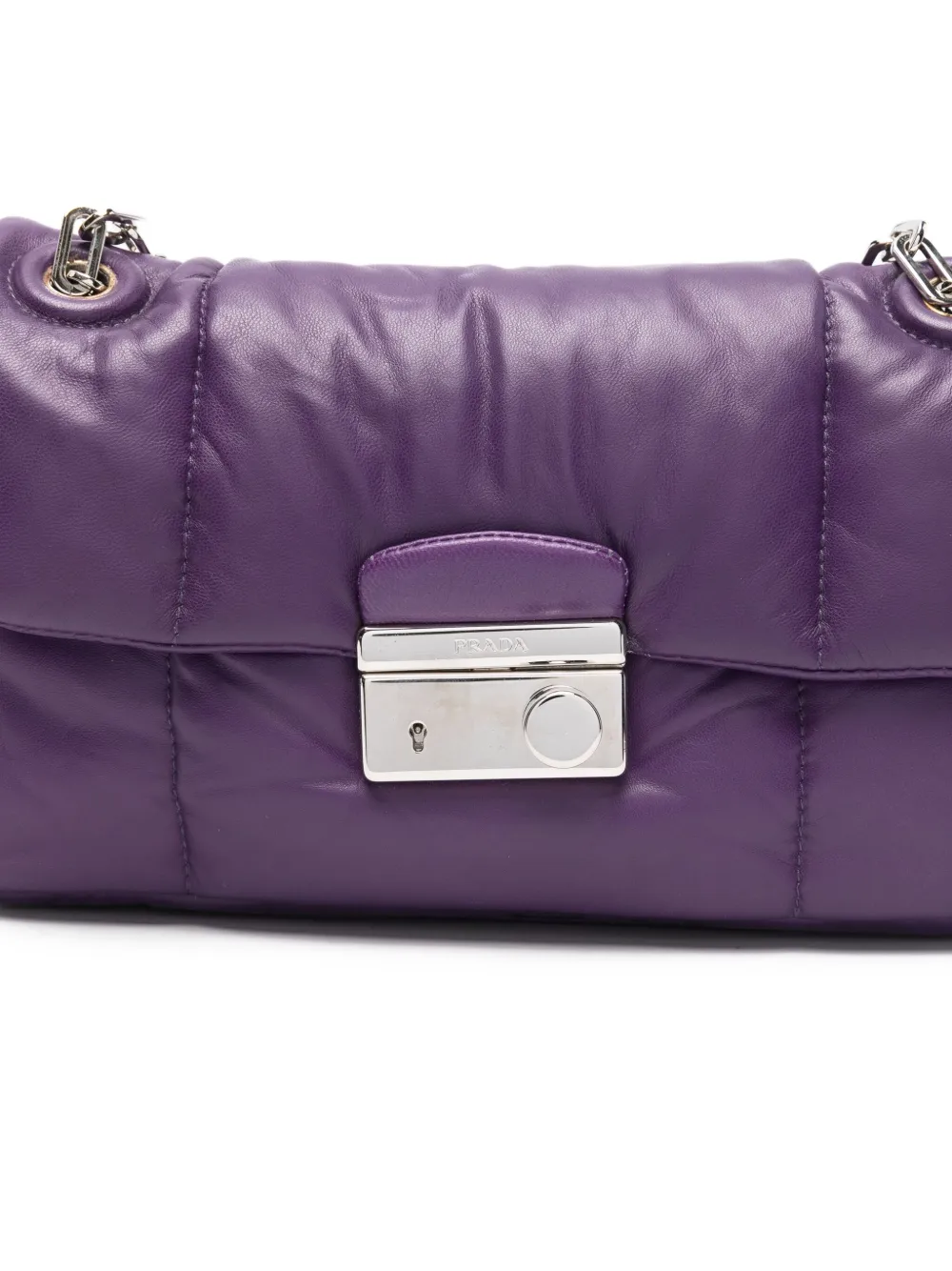 Prada Schoudertas met kettingband Paars