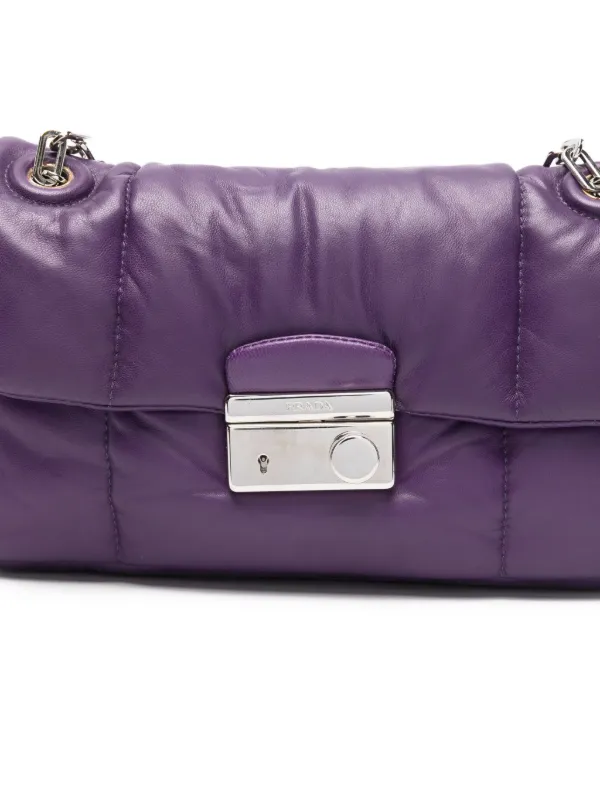 Prada Quilted chain-strap Shoulder Bag | Purple | FARFETCH ID