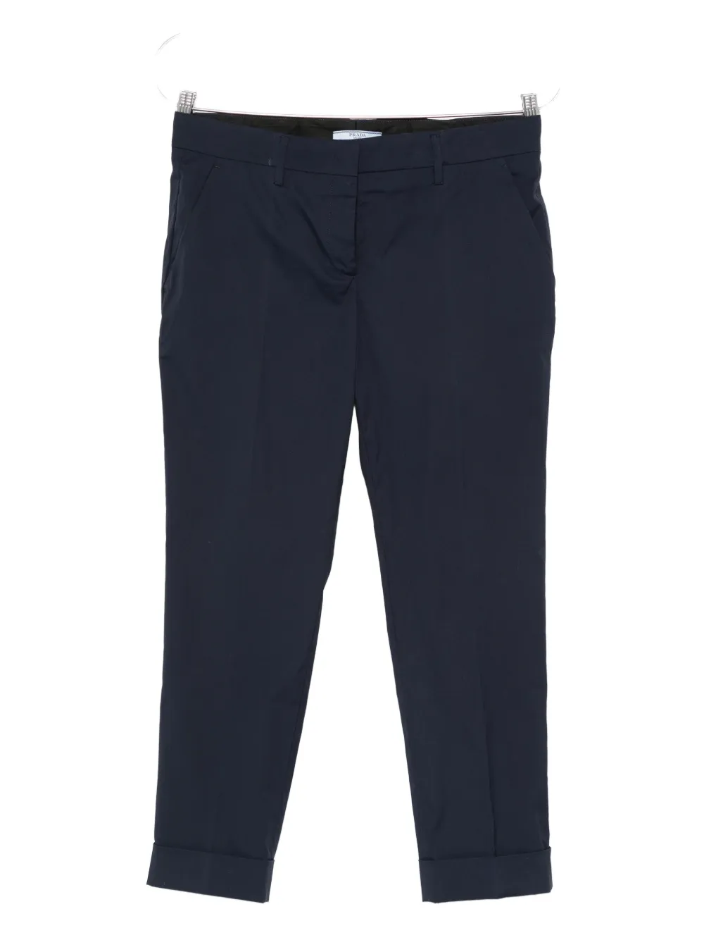 Prada Cuffed Pants In Blue
