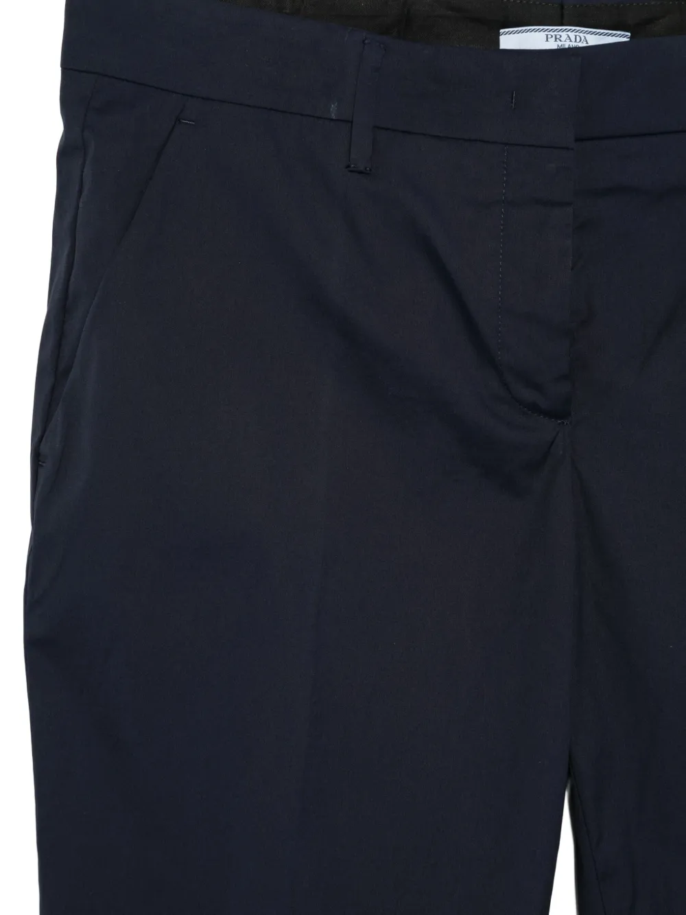 Prada Broek met omgeslagen pijpen Blauw