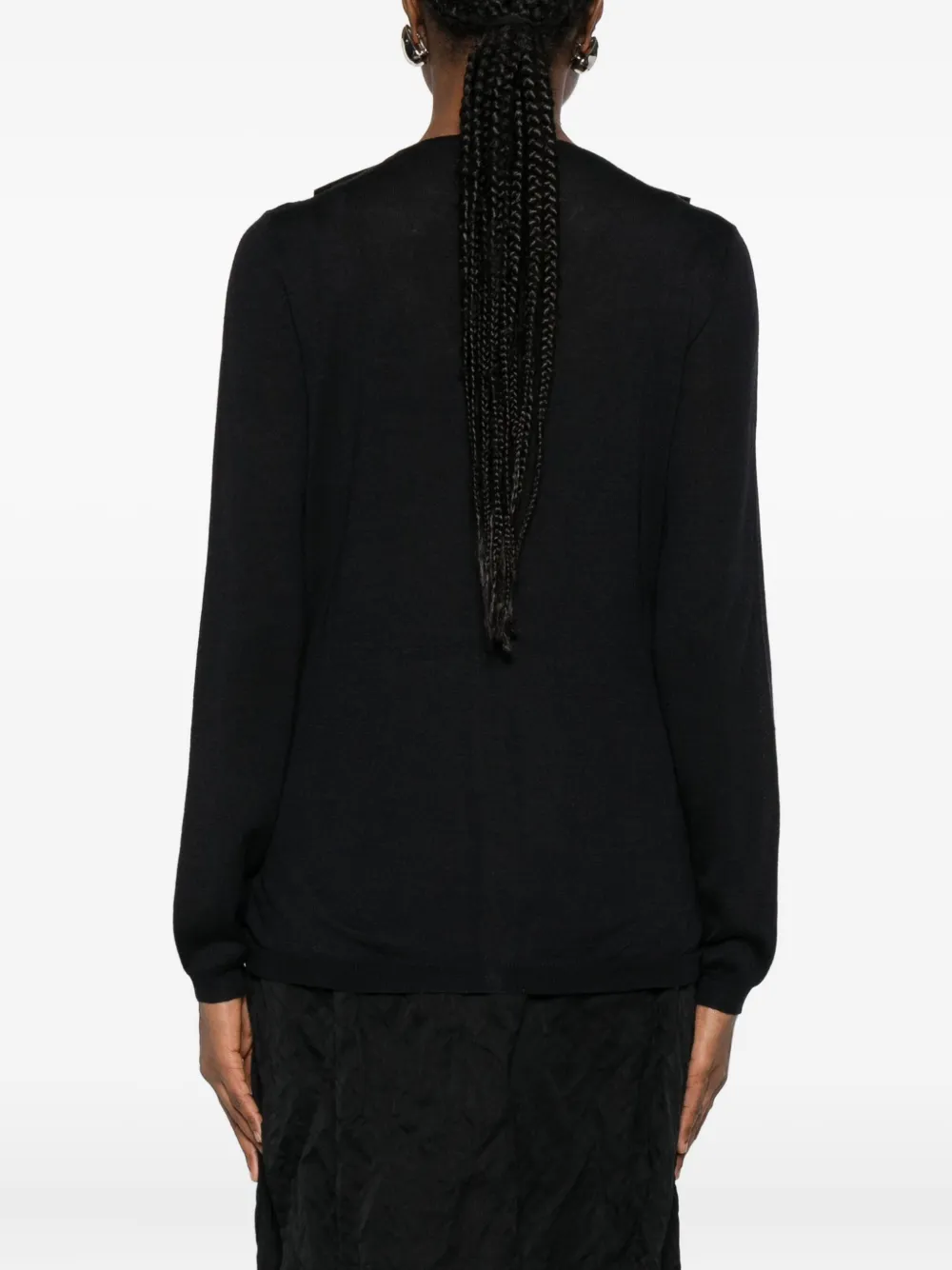 Prada Fine-knit Cardigan In Black