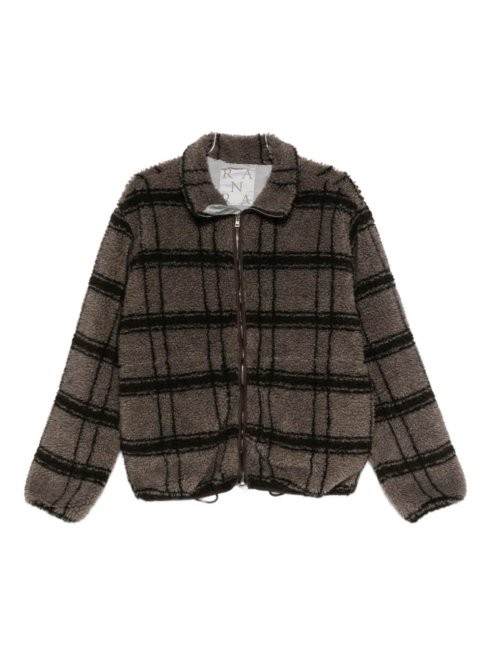 RANRA checked zip-up jacket | Green | Image 1