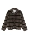RANRA checked zip-up jacket - Green