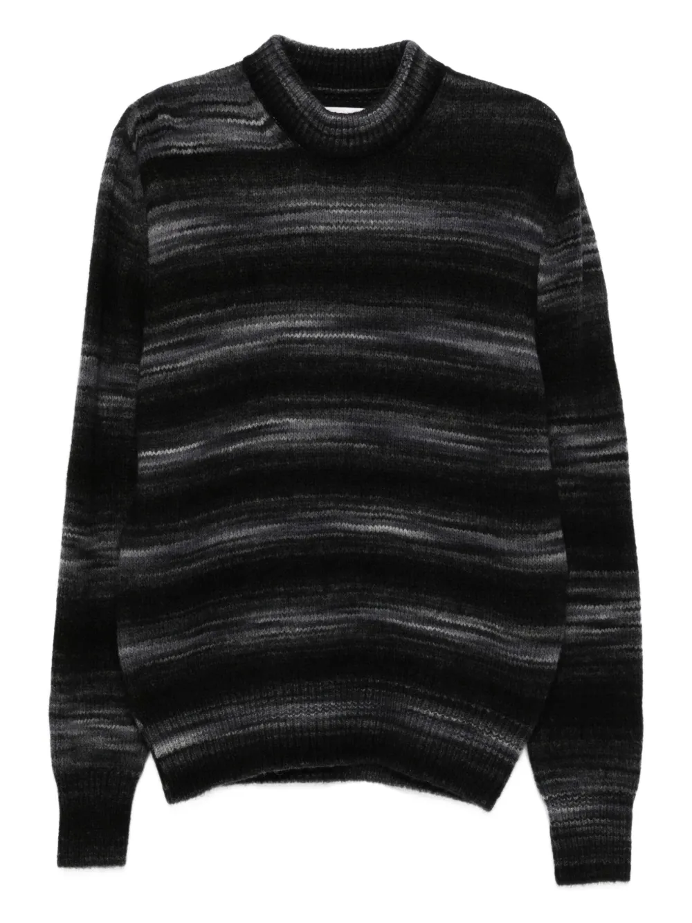 RANRA striped crew-neck sweater | Black | Image 1