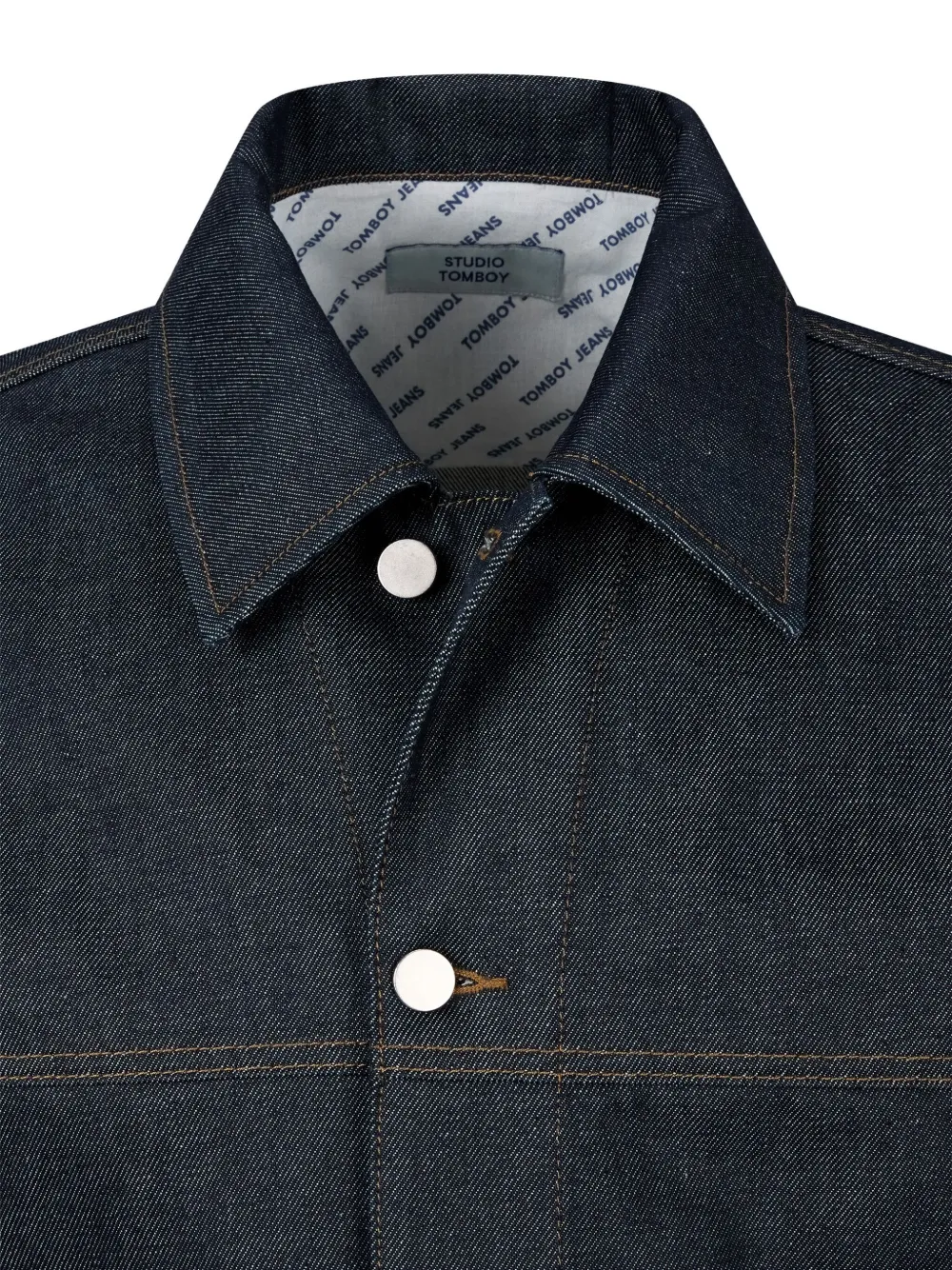 Studio Tomboy Pocketed Denim Jacket In Blue