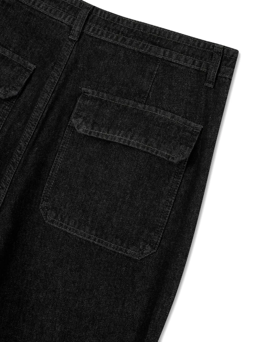 Studio Tomboy Drawstring Straight-leg Jeans In Black