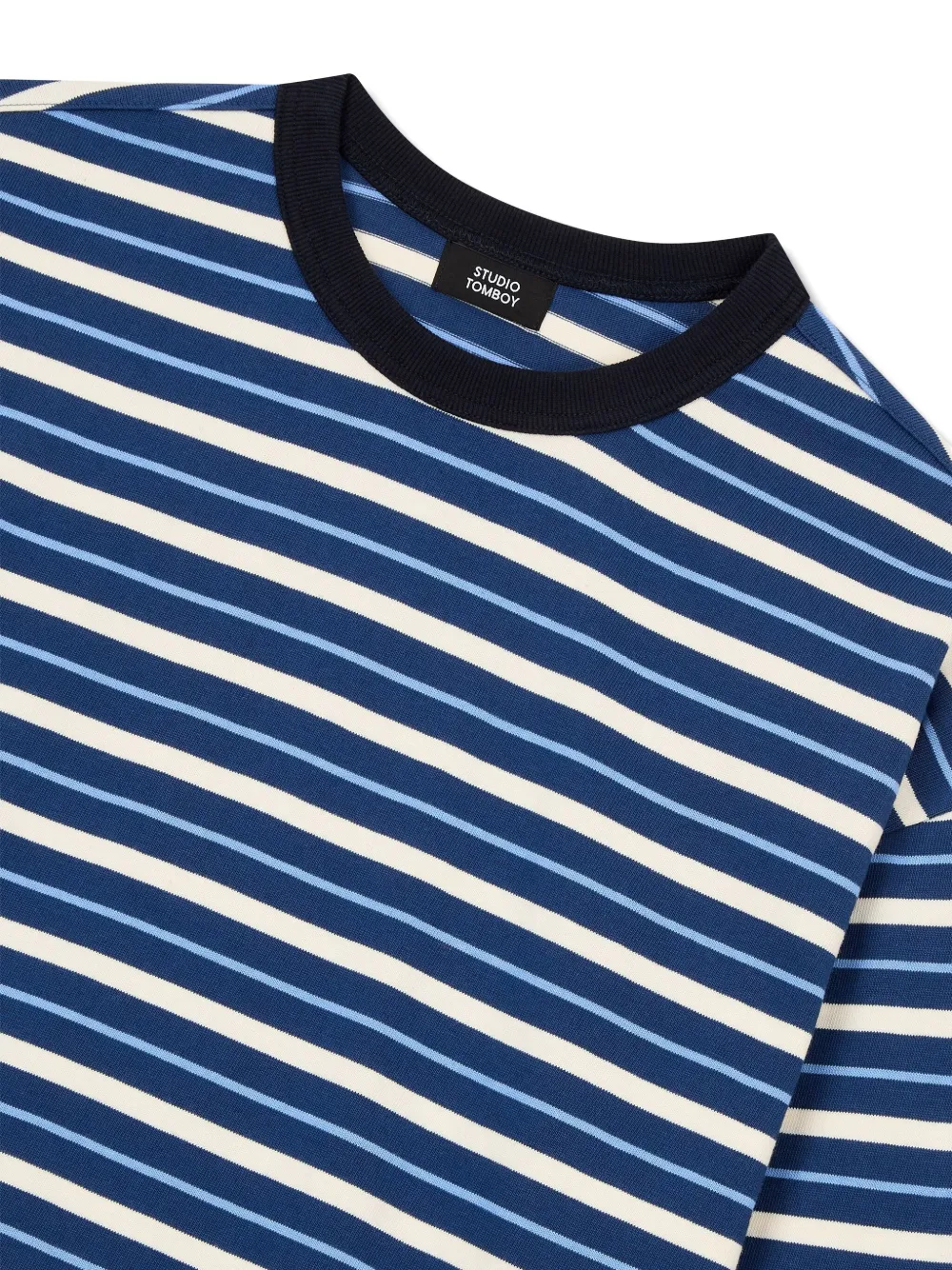 Studio Tomboy Striped Long-sleeved T-shirt In Blue