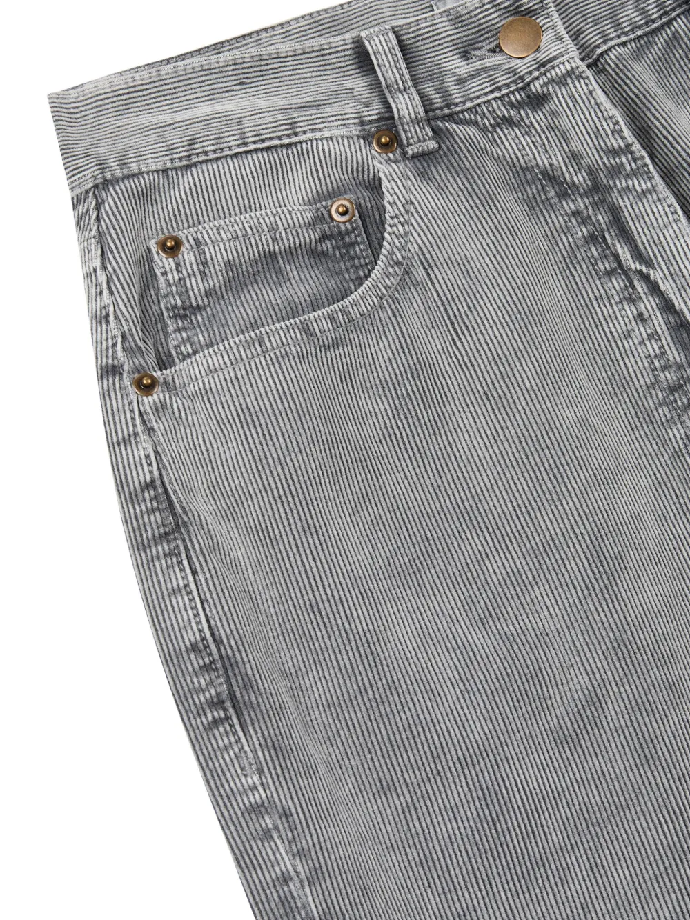 Studio Tomboy Corduroy Wide-leg Jeans In Gray
