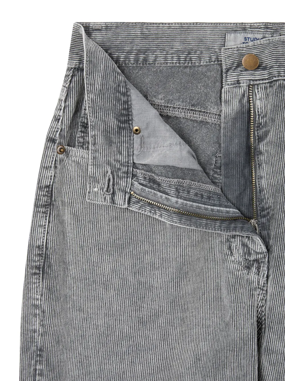 Studio Tomboy Corduroy Wide-leg Jeans In Gray