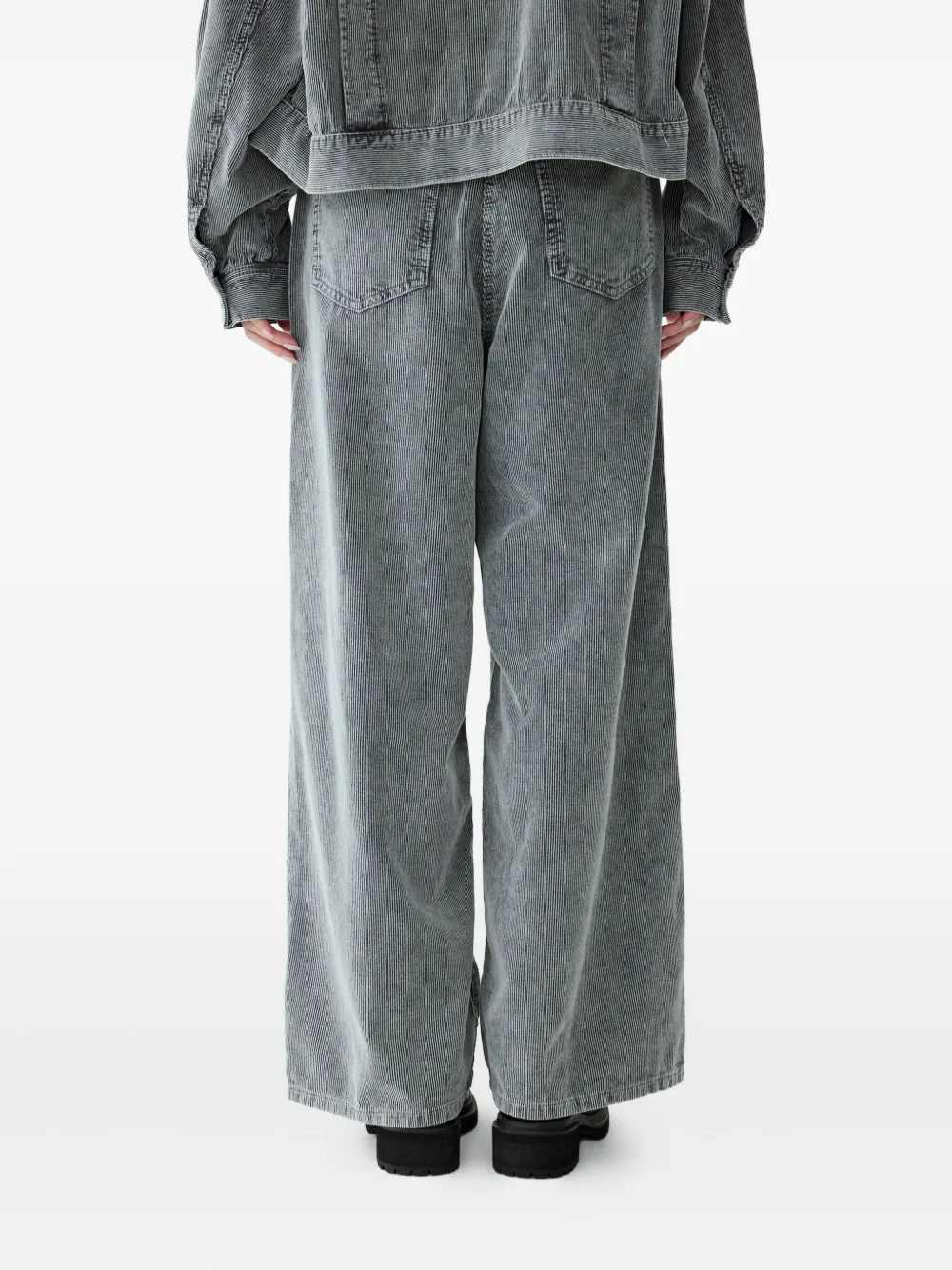 Studio Tomboy Corduroy Wide-leg Jeans In Gray
