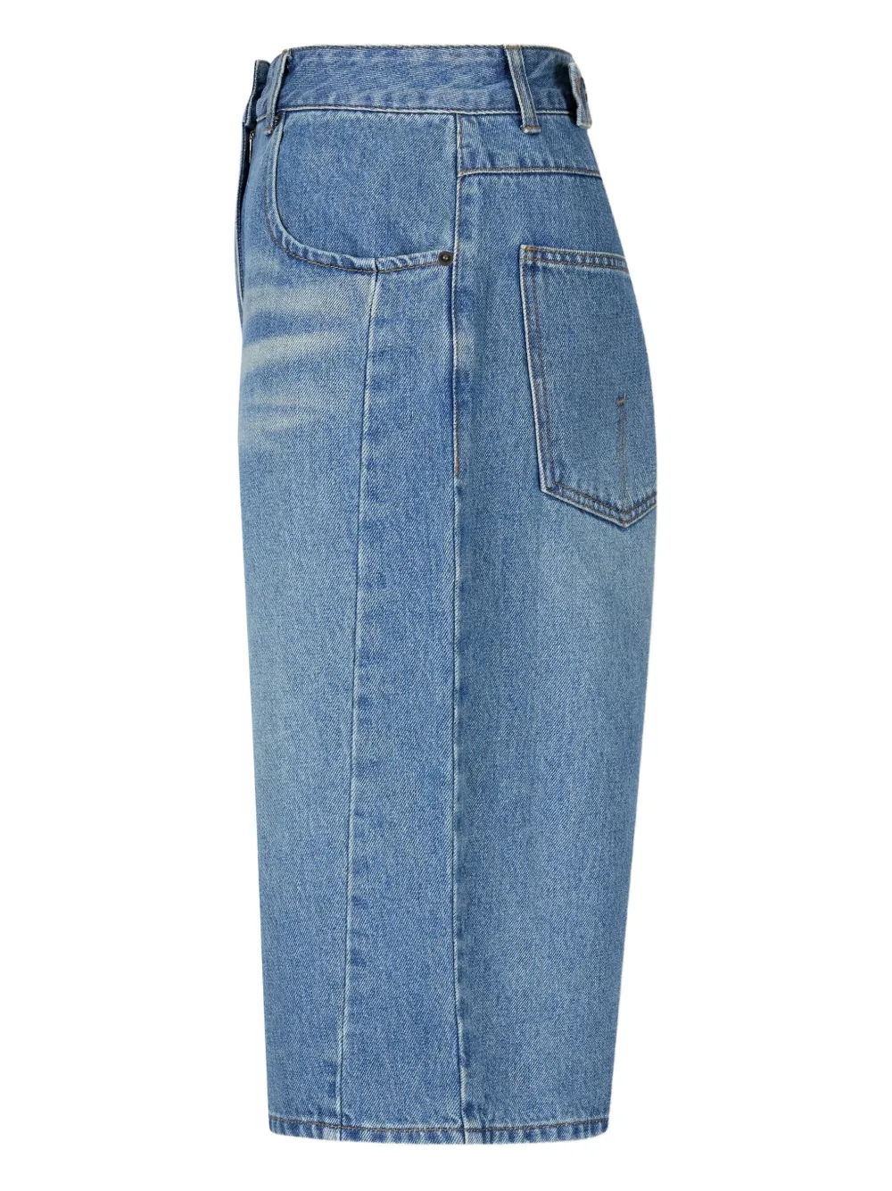 STUDIO TOMBOY buttoned denim cropped jeans - Blauw