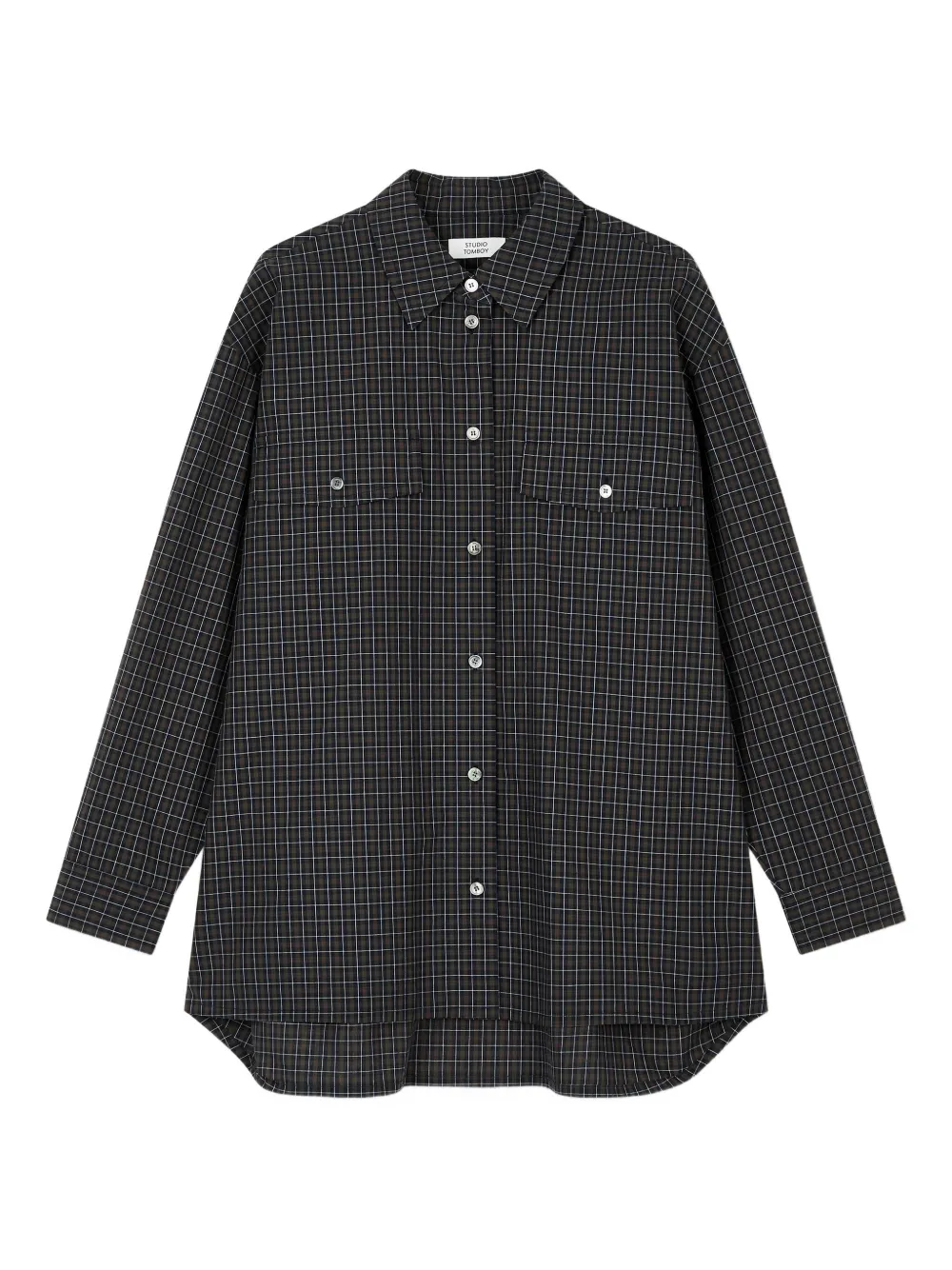 STUDIO TOMBOY flap-pockets checked shirt | Blue | Image 1