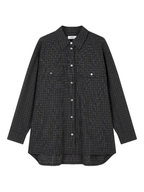 TOMBOY camisa a cuadros con solapa en bolsillos