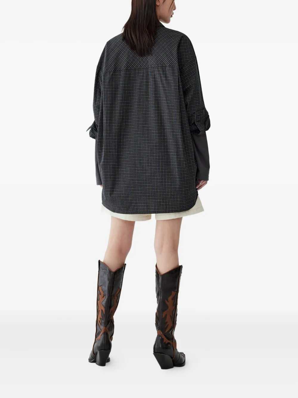 STUDIO TOMBOY flap-pockets checked shirt - Blauw