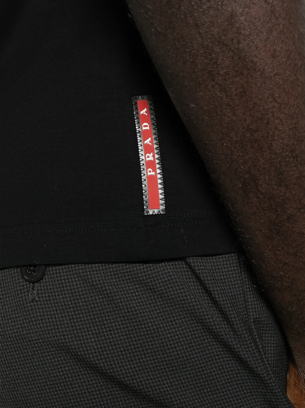 Prada Poloshirt met borstzak Zwart
