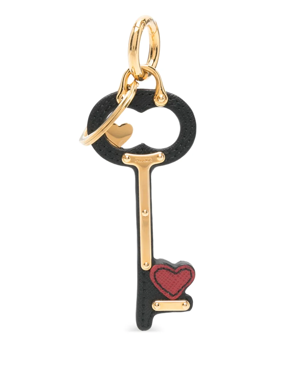 Prada heart-motif keyring | negro | Image 1