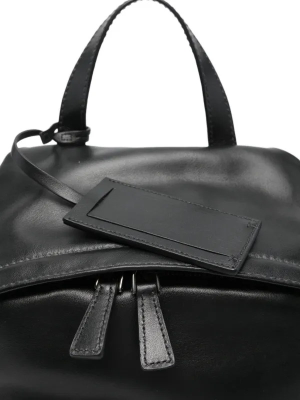 Prada レザー バックパック | ブラック | FARFETCH JP