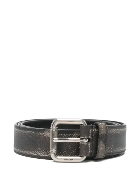Prada camouflage buckle belt