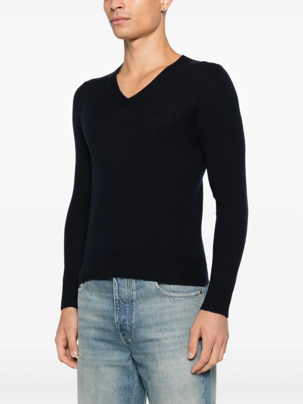 Prada Trui met V-hals Blauw