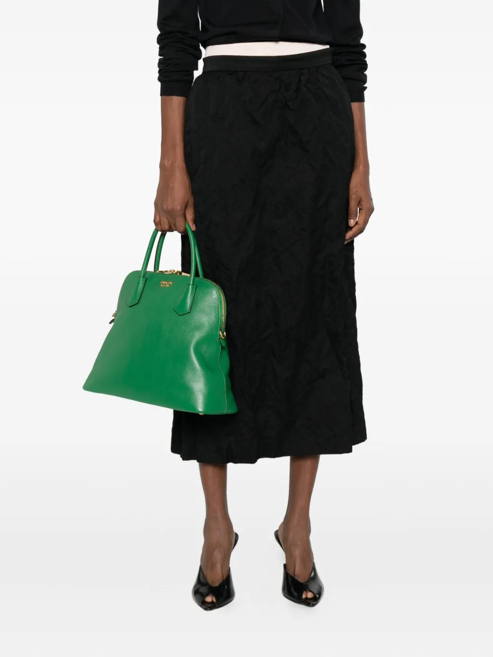 Prada Cuir top-handle bag - Groen