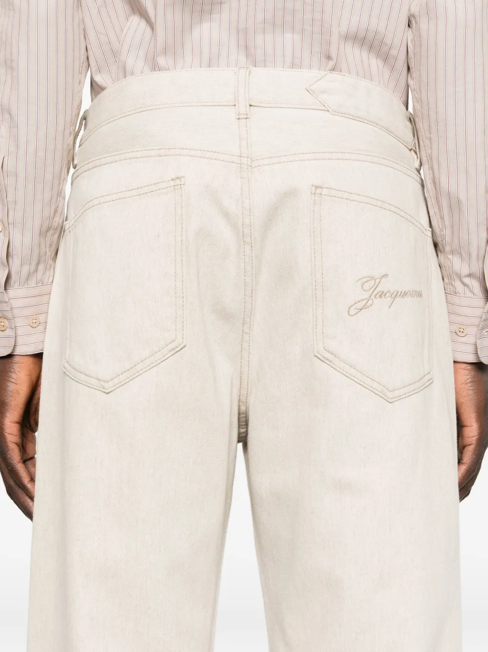 Jacquemus Jeans met vijf zakken Beige