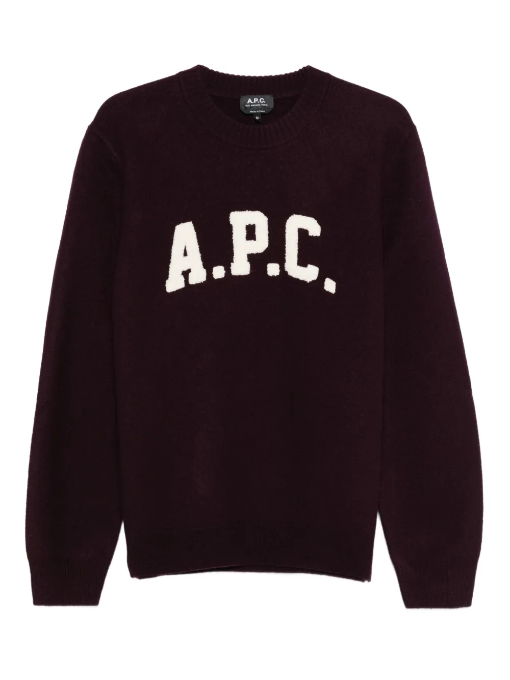 A.P.C. Jay varsity-logo crew-neck sweater | Red | Image 1