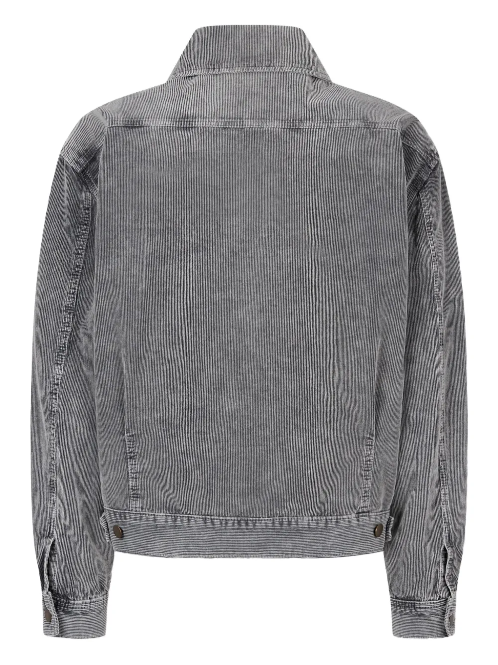 Studio Tomboy Corduroy Button-fastening Shirt Jacket In Gray
