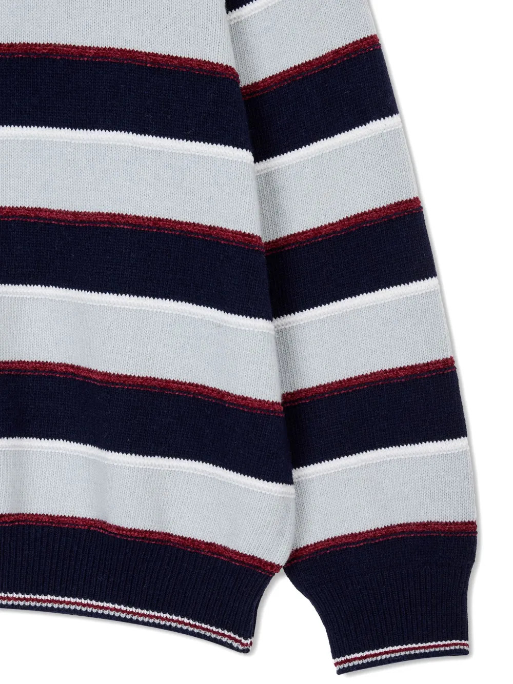 Studio Tomboy Multi-stripes Wool-blend Sweater In Blue