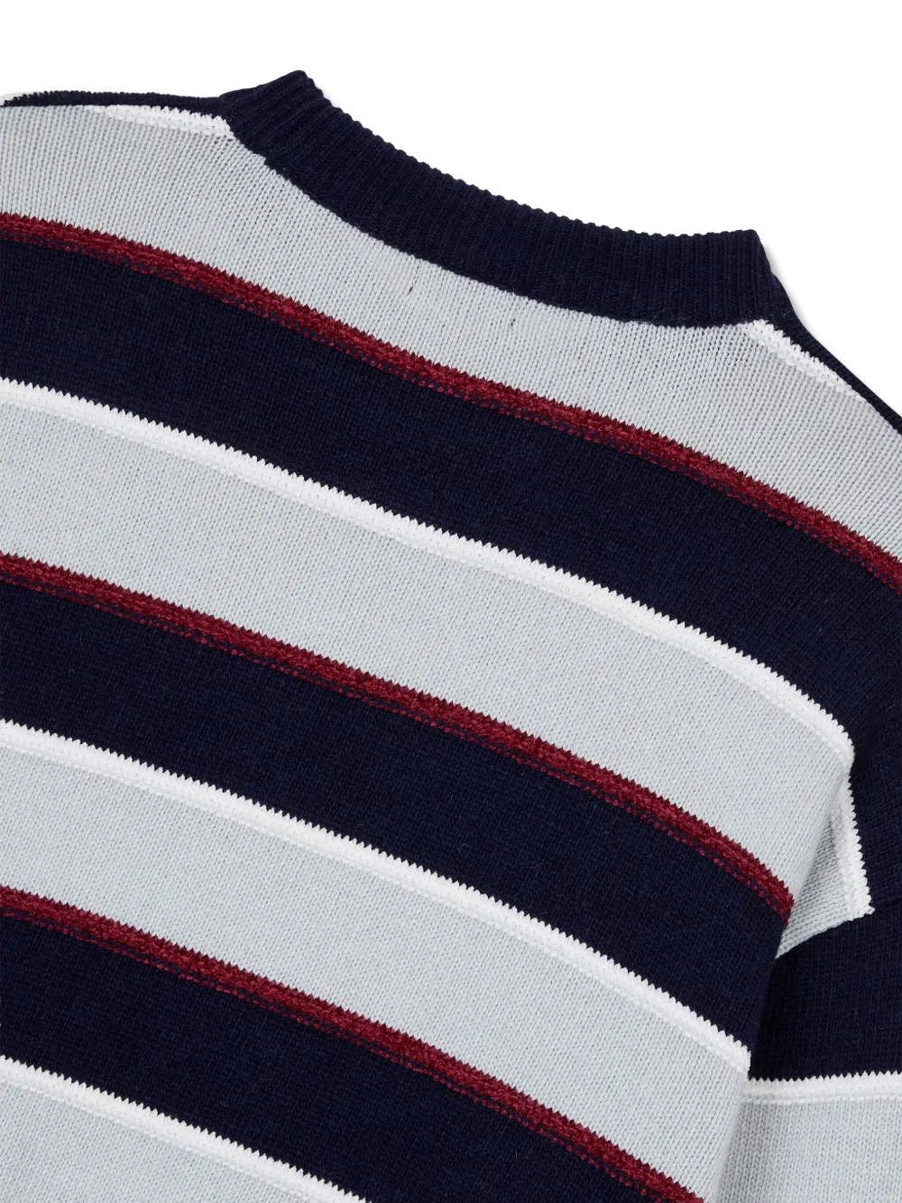 Studio Tomboy Multi-stripes Wool-blend Sweater In Blue