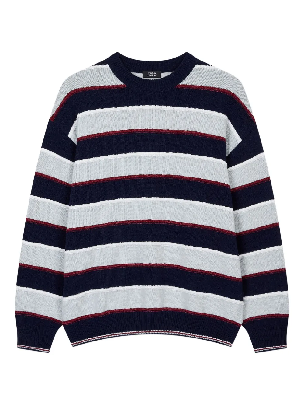 STUDIO TOMBOY multi-stripes wool-blend sweater | Blue | Image 1