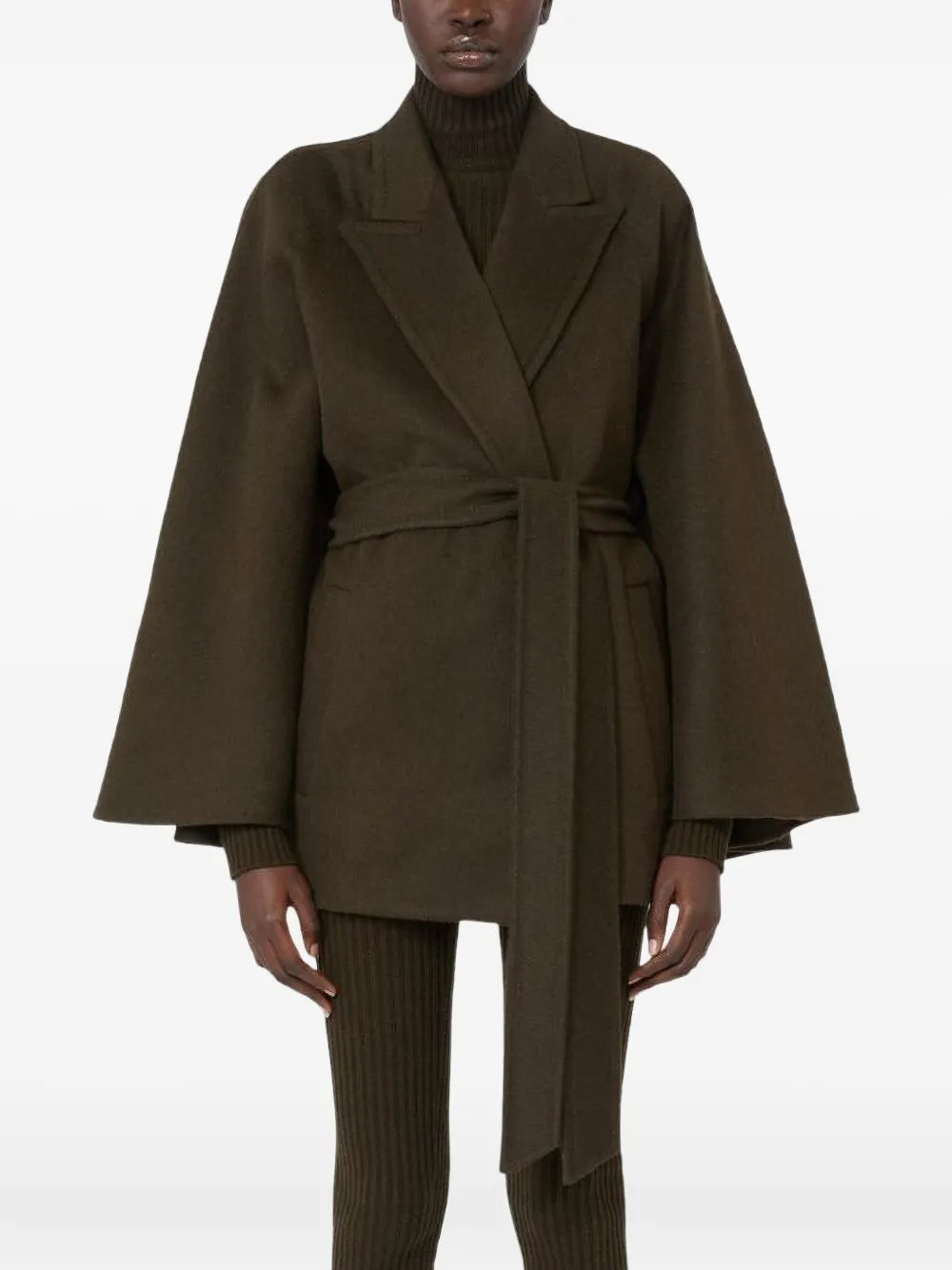 Max Mara belted coat - グリーン Max Mara belted coat - グリーン