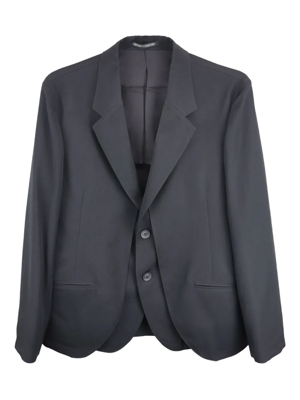 Yohji Yamamoto layered single-breasted fastening | Grey | Image 1