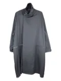 Yohji Yamamoto stand-collar zip-detail coat - Grey