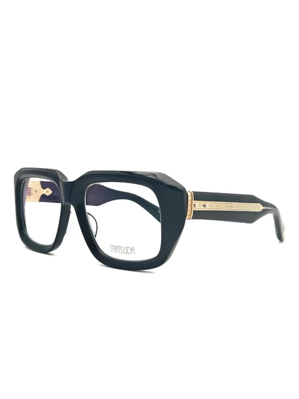 Matsuda スクエアメガネフレーム | ブラック | FARFETCH JP