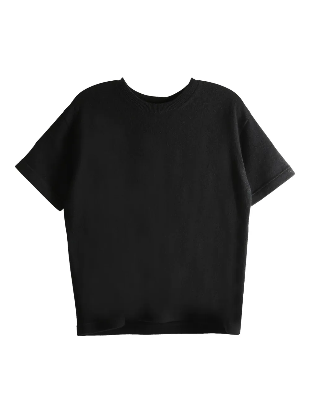 The Row Short-sleeve Knit Top In Black