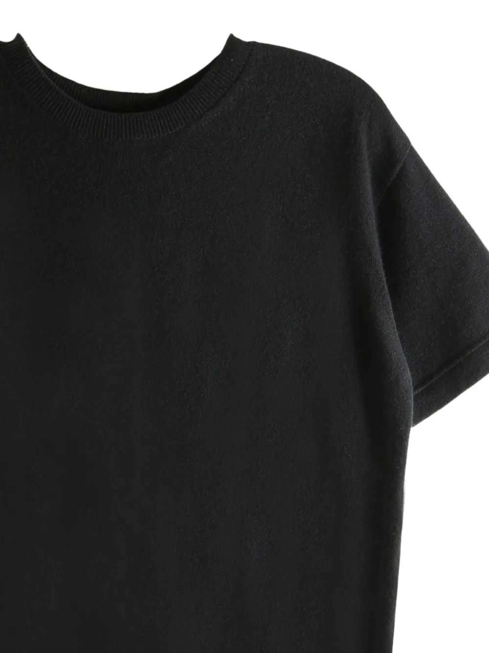 The Row Short-sleeve Knit Top In Black