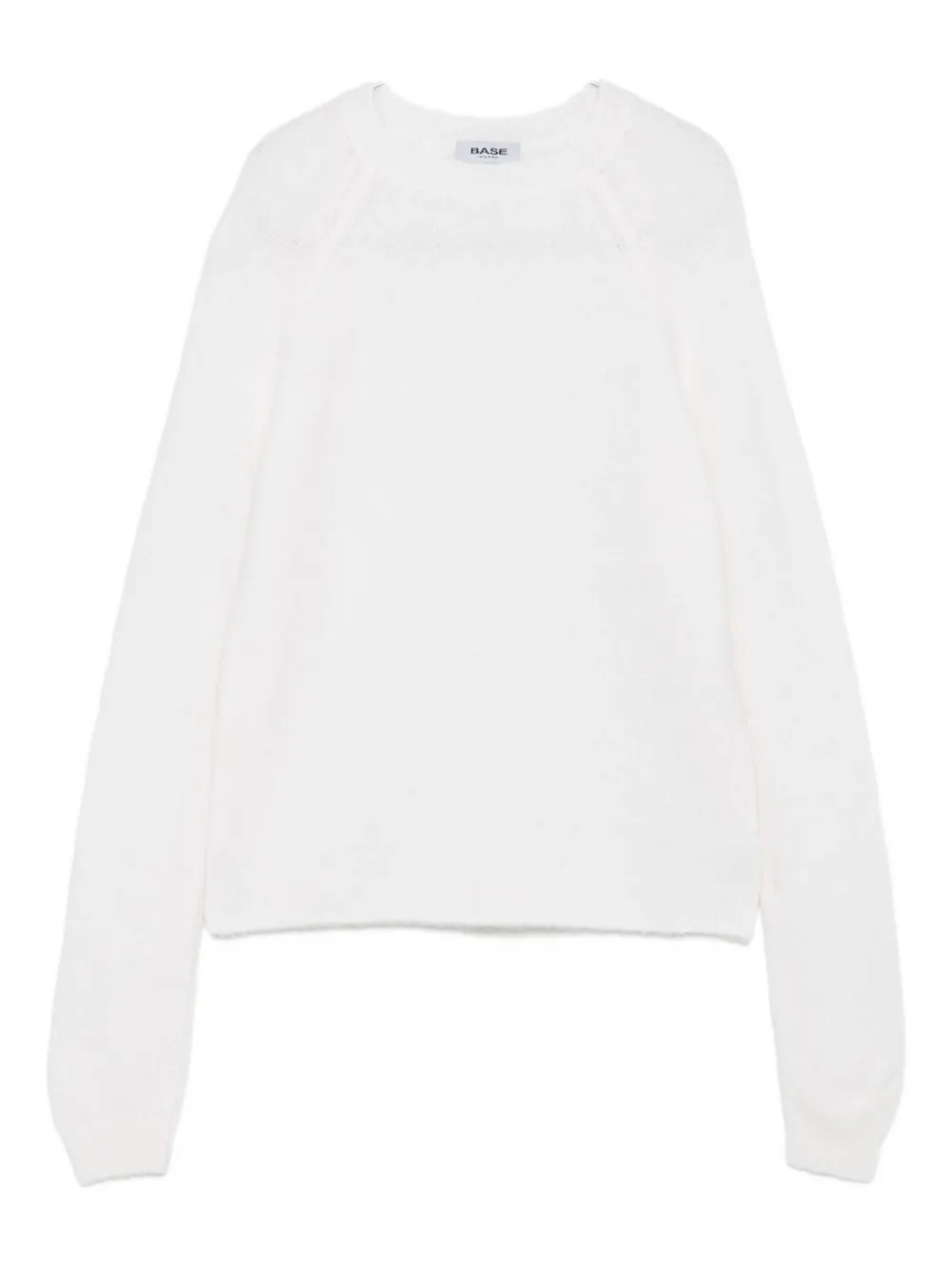 Base White Raglan-sleeve Sweater In White