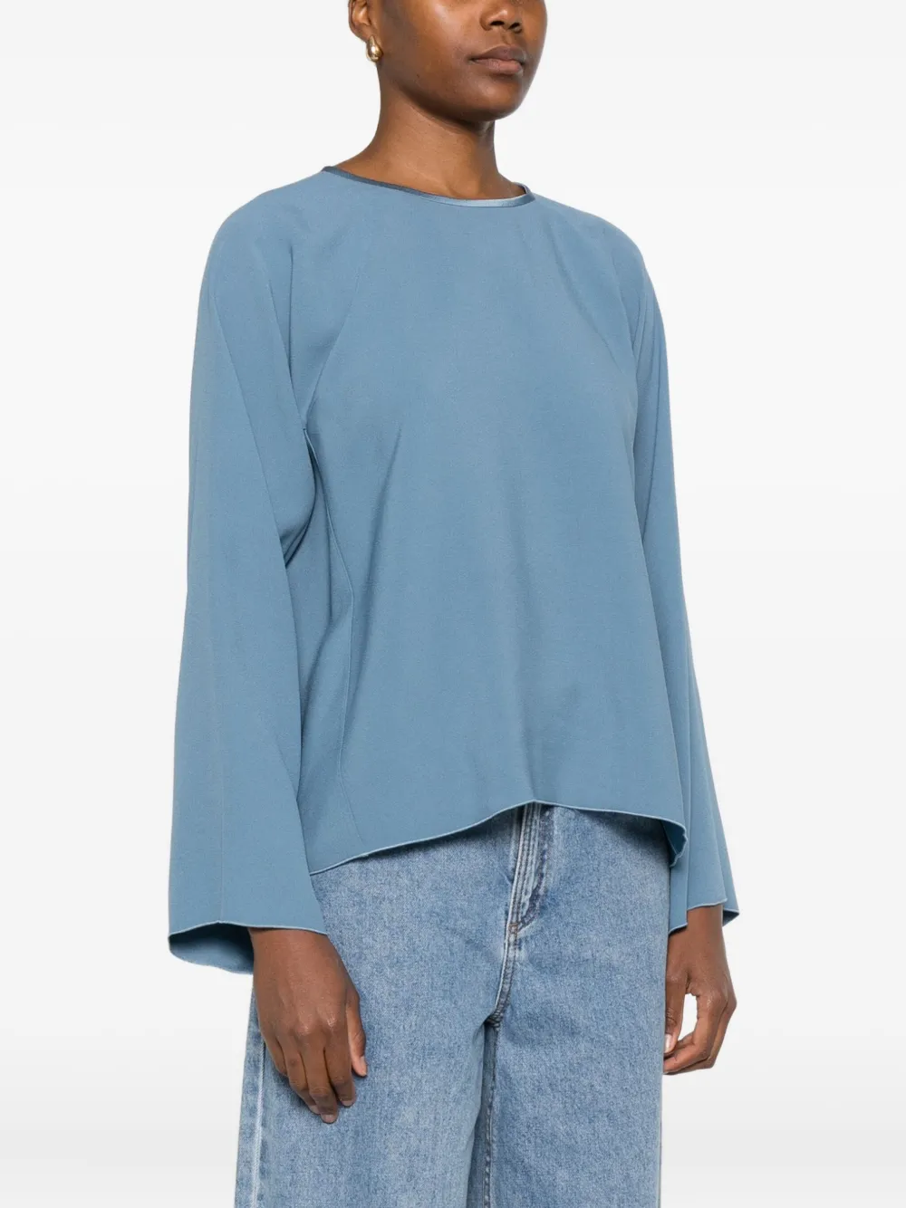 Forte Forte Satin Blouse In Blue