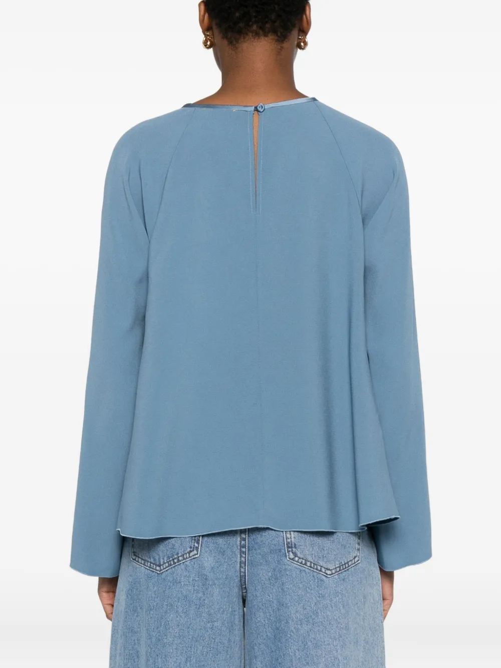 Forte Forte Satin Blouse In Blue