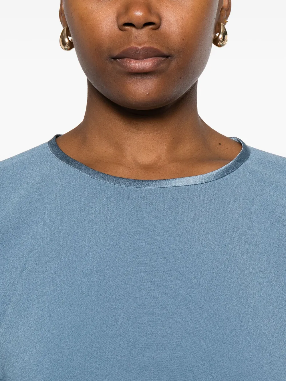 Forte Forte Satin Blouse In Blue