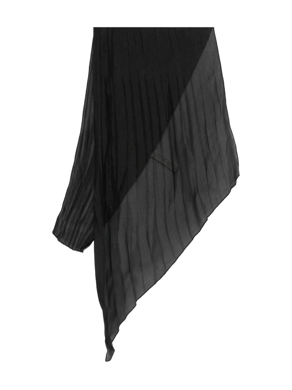 Forte Forte pleated silk scarf | Black | Image 1