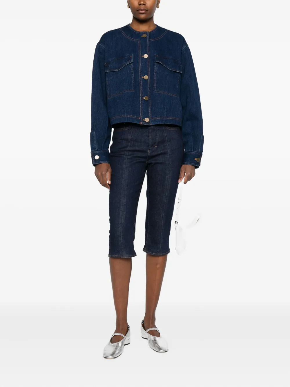 Forte Forte button-front patch-pocket jacket | Denim Jackets | Image 2